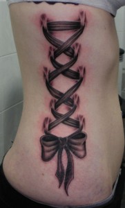 Bow Corset Tattoo