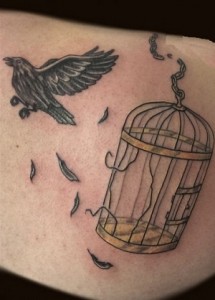 Broken Bird Cage Tattoo