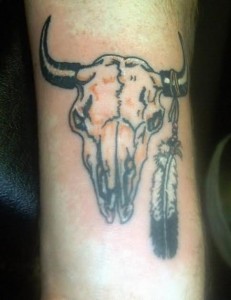 Bull Head Skull Tattoo