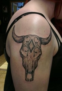 Bull Skull Tattoo Arm
