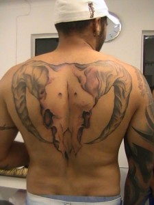 Bull Skull Tattoo Back