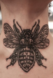 Bumble Bee Tattoo Black and White