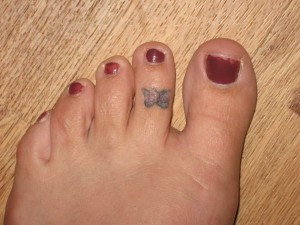 Butterfly Toe Tattoos