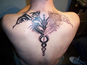 Caduceus Tattoo Designs