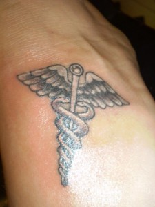 Caduceus Tattoo Small