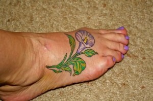 Calla Lily Tattoo on Foot