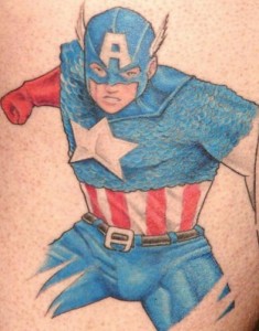 Captain America Chest Tattoo