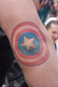 Captain America Elbow Tattoo