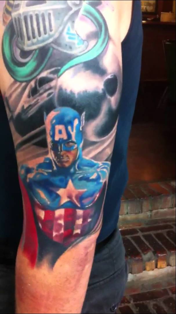Captain America Tattoos Designs, Ideas and Meaning 