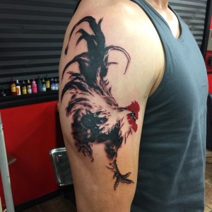 Chinese Rooster Tattoo