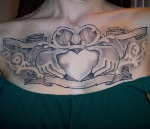 Claddagh Tattoo Chest