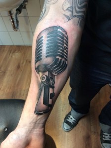Classic Microphone Tattoo