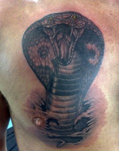 Cobra Tattoo on Chest