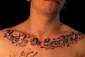 Collarbone Name Tattoos