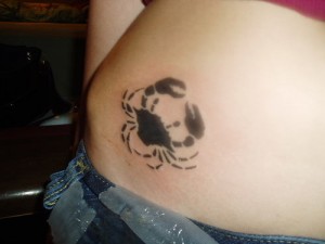 Crab Tattoo Black