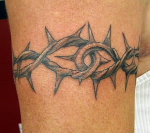 Crown of Thorns Tattoo Armband