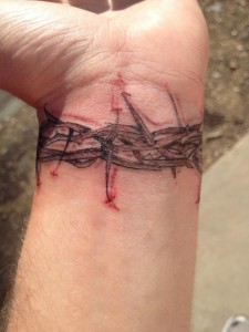 Crown of Thorns Wrist Tattoo