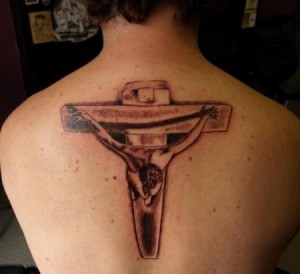 Crucifix Tattoo on Back