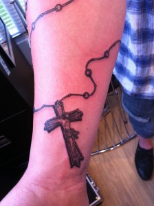 Crucifix Tattoo on Wrist