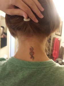 DNA Tattoo Neck