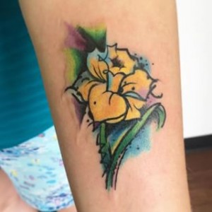 Daffodil Tattoo Watercolor