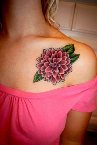 Dahlia Flower Tattoo