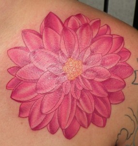 Dahlia Tattoo Watercolor