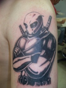 Deadpool Tattoo Black and White