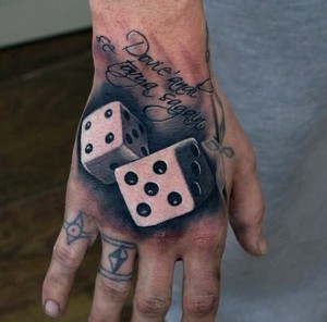 Dice Tattoos on Hand