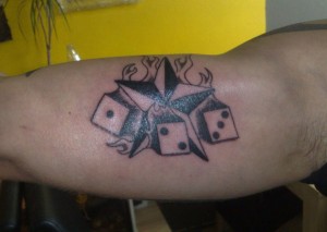 Dice and Star Tattoos