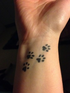 Dog Paw Print Tattoos Wrist