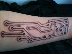 Electric Circuit Tattoo
