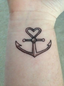 Faith Hope and Love Anchor Tattoo