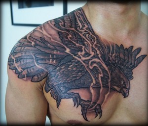 Falcon Shoulder Tattoo