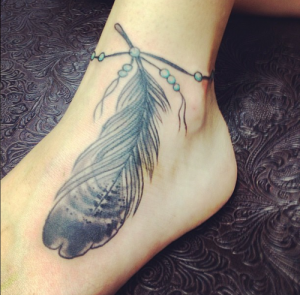 Feather Anklet Tattoo