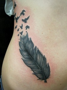 Feather Bird Tattoo