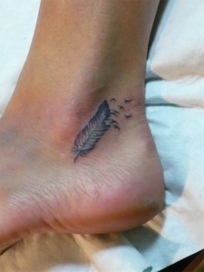 Feather Bird Tattoo Small