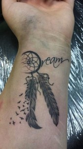 Feather Bird Tattoo Wrist