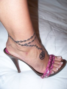 Female Ankle Bracelet Tattoos