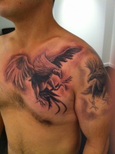 Fighting Rooster Tattoo