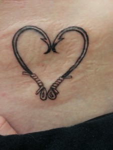 Fish Hook Tattoo for Girls