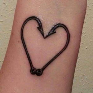 Fish Hook Tattoo for Women