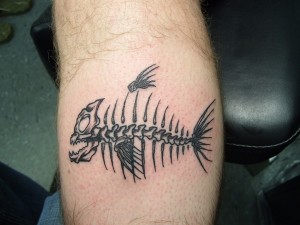 Fish Skeleton Tattoo