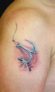 Fishing Hook Tattoo Designs