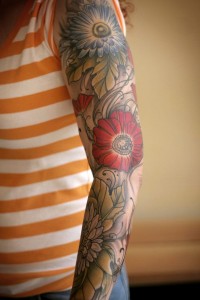 Flower Sleeve Tattoo