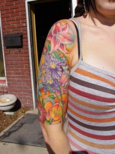 Flower Sleeve Tattoos Girls