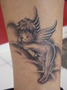 Flying Baby Angel Tattoos