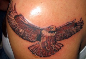 Flying Hawk Tattoo