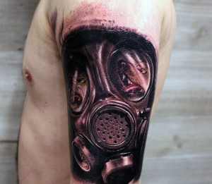 Gas Mask Tattoo