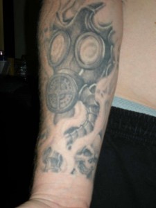 Gas Mask Tattoo Sleeve